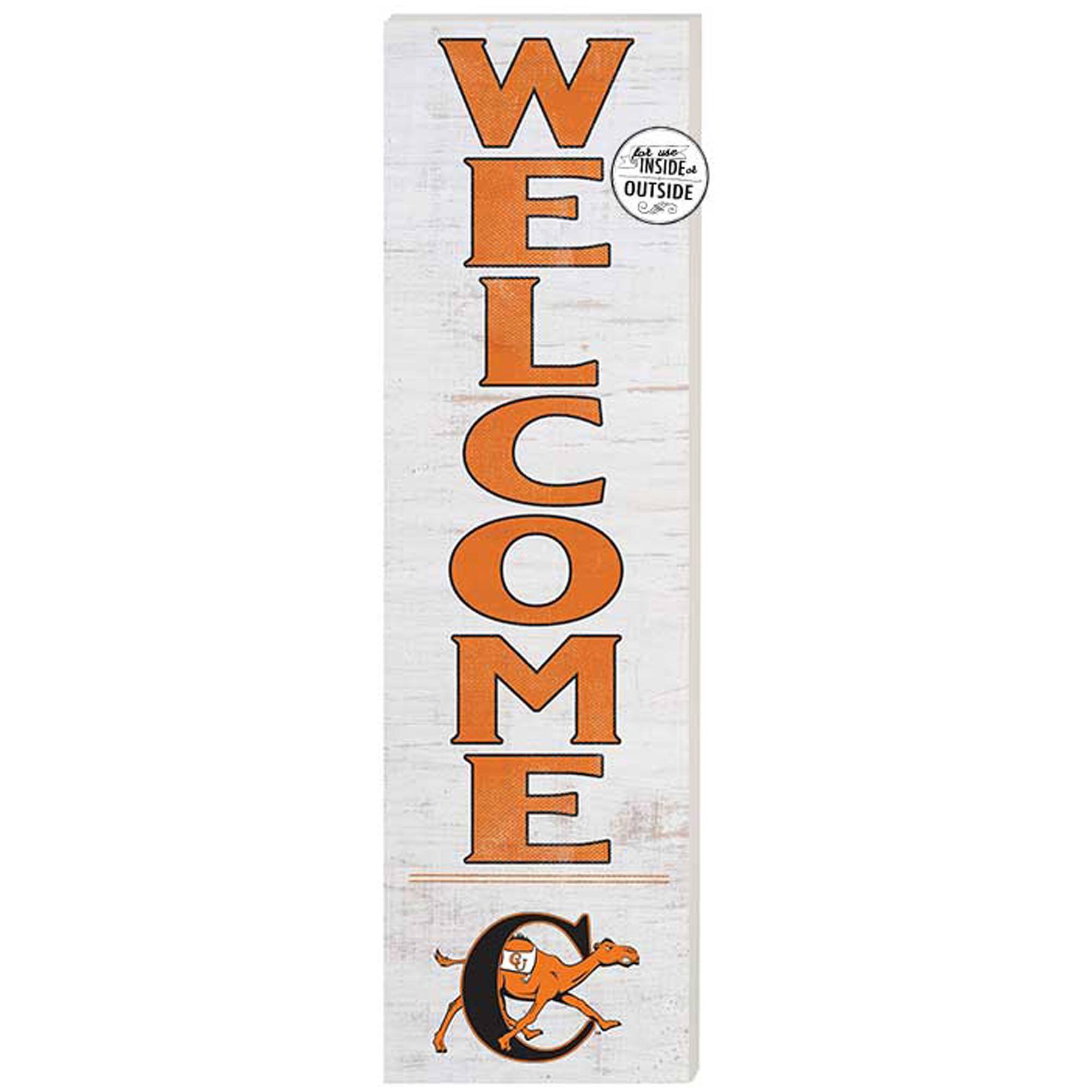 Campbell Fighting Camels 10'' x 35'' Indoor/Outdoor Welcome Sign