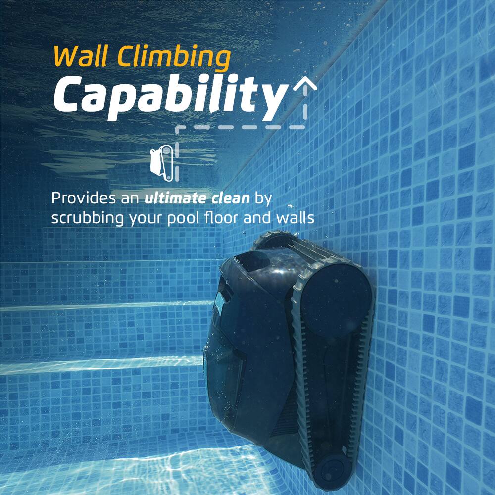 Wall Climbing Capability Provides an ultimate clean by scrubbing your pool floor and walls.