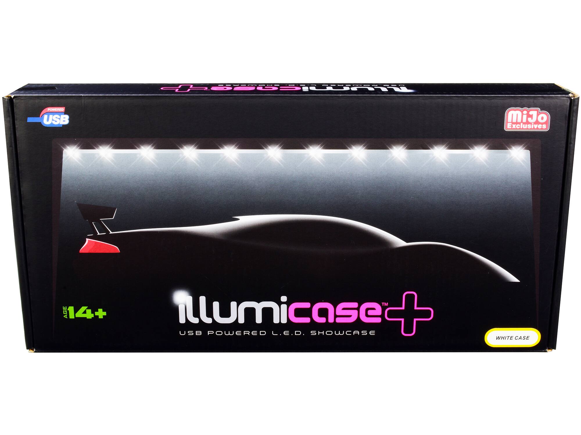 BOWSMU  
Tumicase  
POENS USB MiJo Exclusives TM  
AGE 14+  
illumicase + USB POWERED L.E.D. SHOWCASE  
WHITE CASE