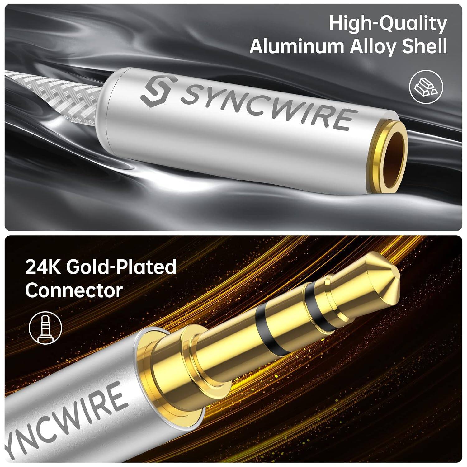 - High-Quality Aluminum Alloy Shell SYNCWIRE
- 24K Gold-Plated Connector YNCWIRE