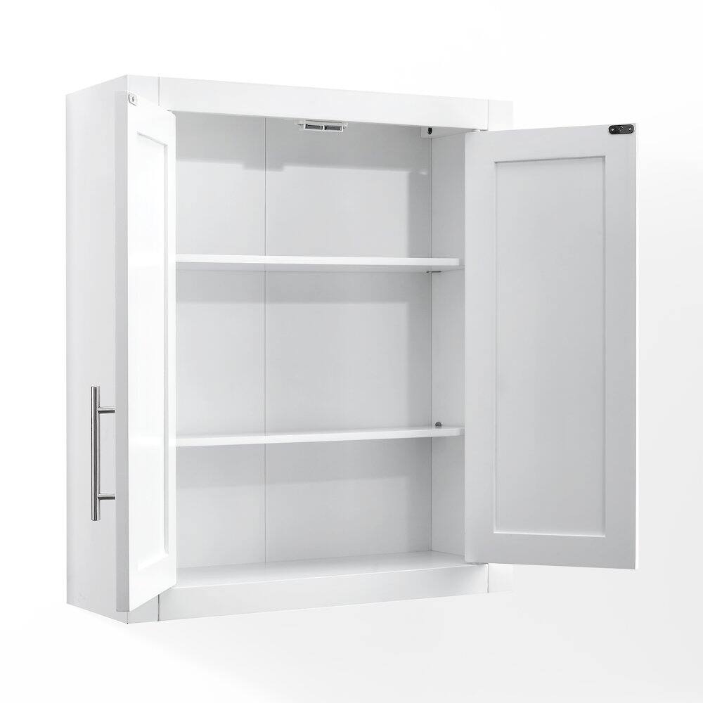 Alt View 2. Crosley Furniture - Savannah 3Pc Wall Storage Cabinet - 3 Wall Cabinets - White.