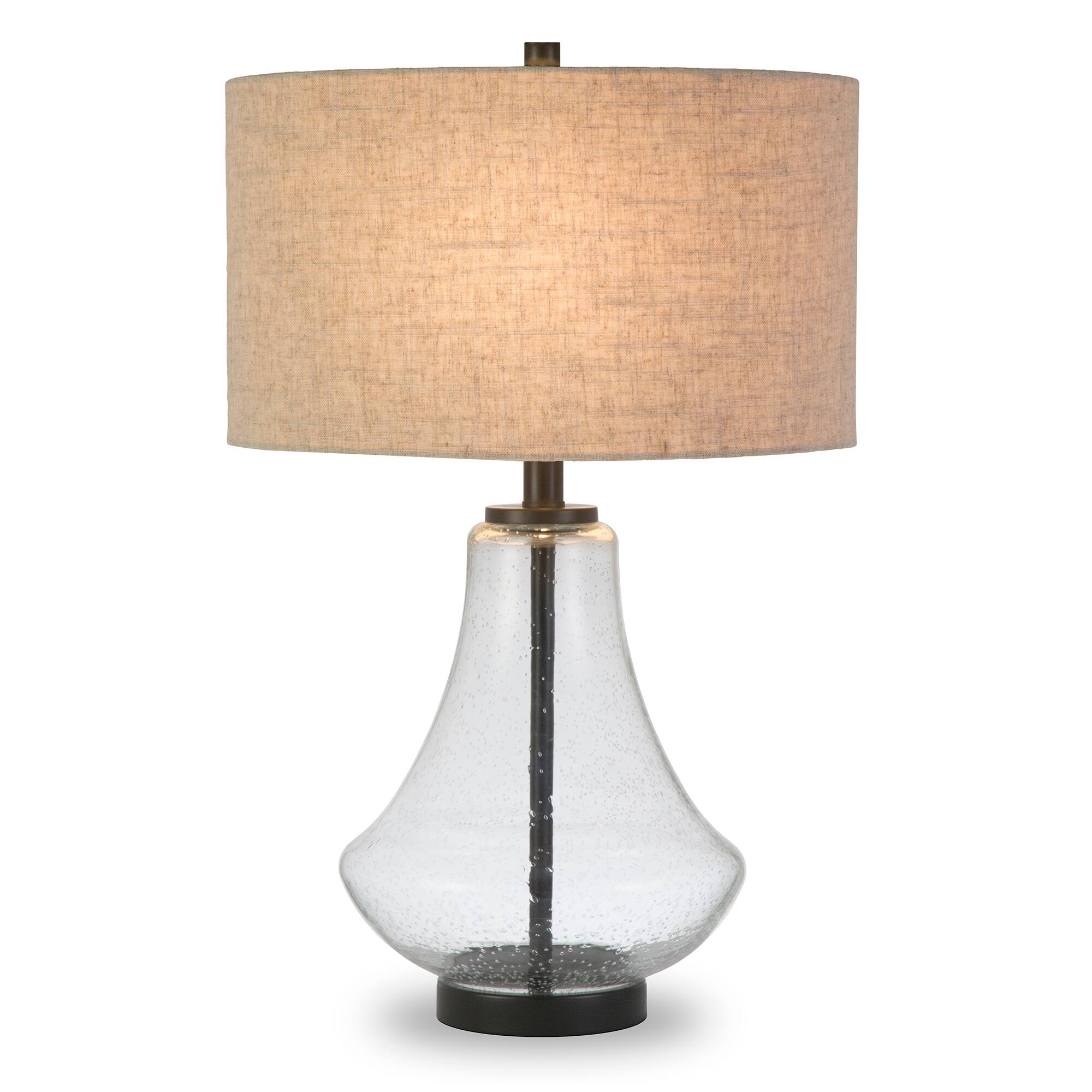 Alt View 19. Camden&Wells - Lagos Table Lamp - Seeded Glass/Blackened Bronze.