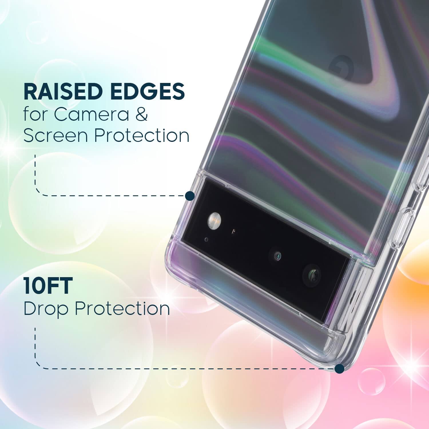 RAISED EDGES for Camera & Screen Protection  
10FT Drop Protection