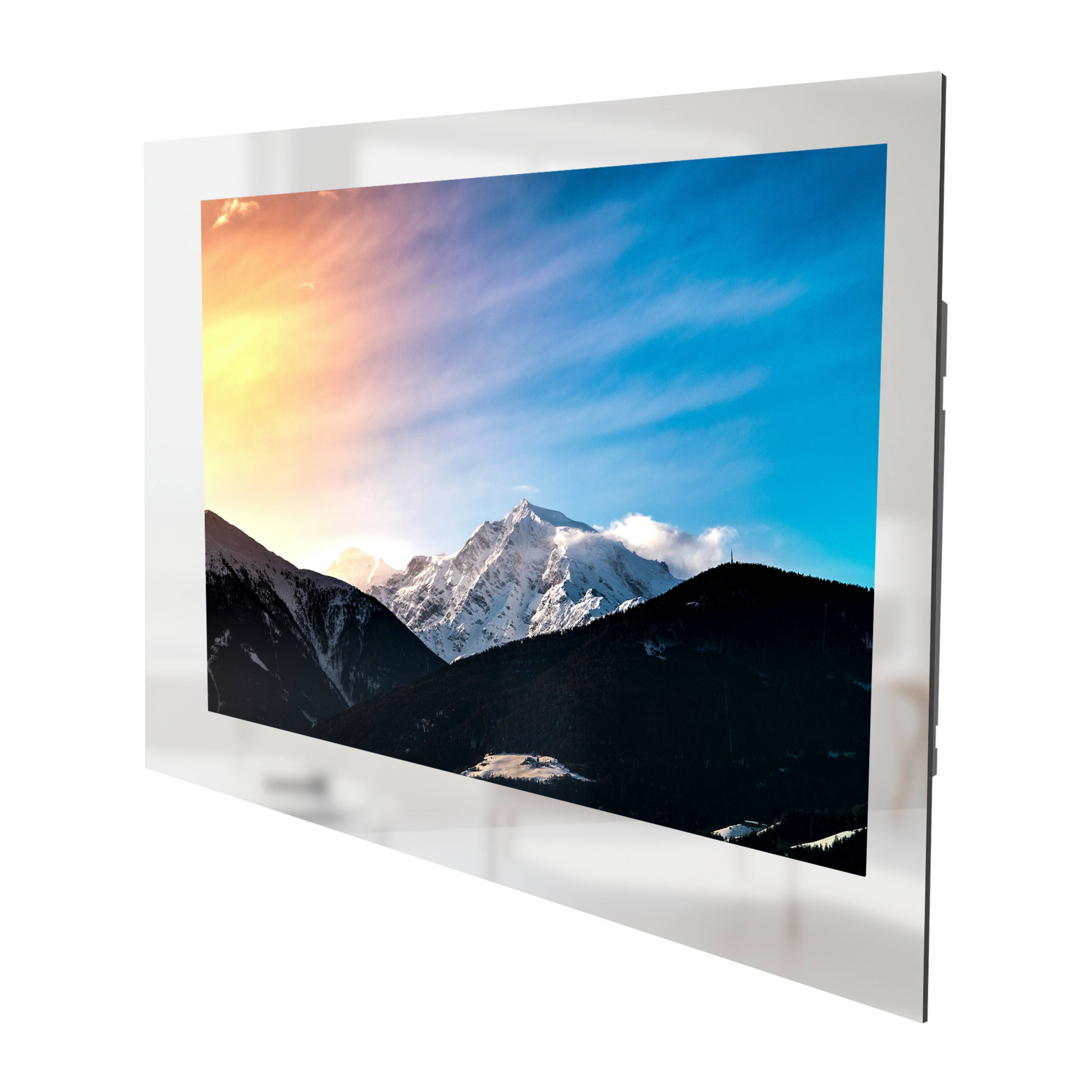 Angle. ParallelAV - 55” Ultra HD Magic Mirror Smart Series TV 4K, IP65 Waterproof, (Wall Mount).