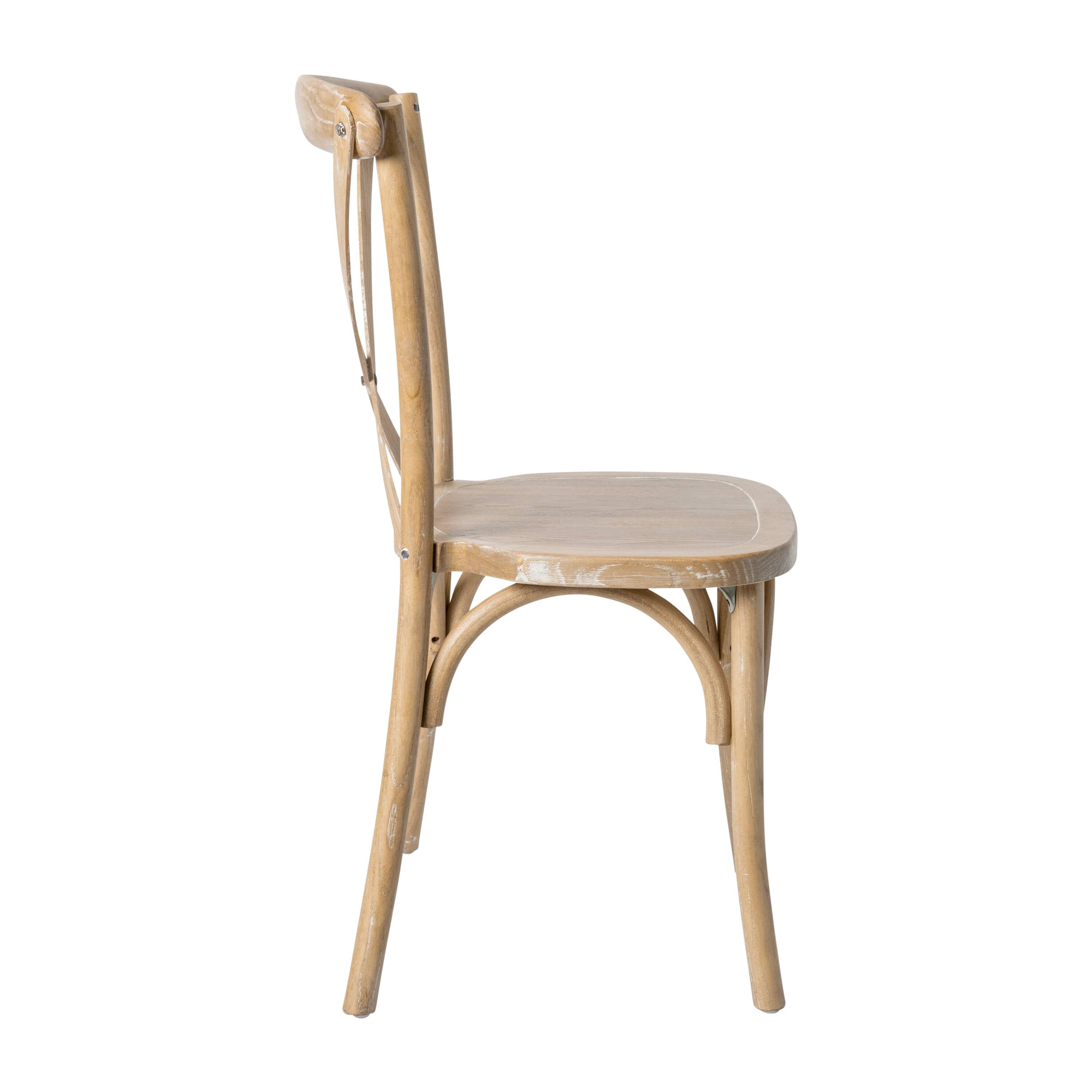 Alt View 8. Emma + Oliver - X-Back Chair - Natural White Grain.