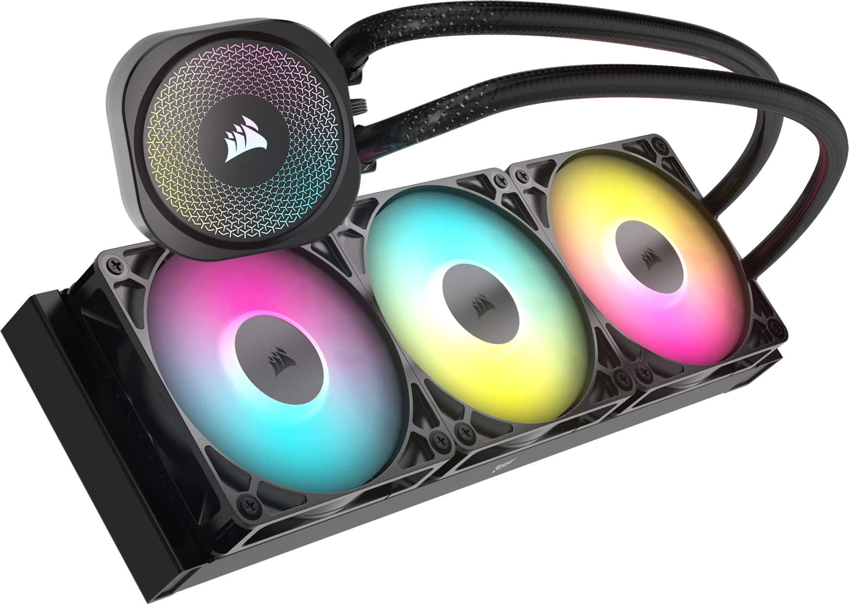 Alt View 18. CORSAIR - NAUTILUS 360 ARGB Liquid CPU Cooler with RS120 ARGB Fans - Black.