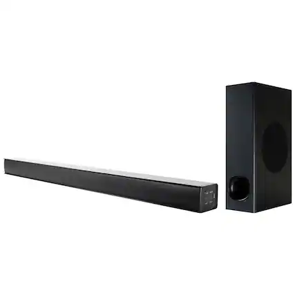 Front. Supersonic - 35" Optical Bluetooth Soundbar and Subwoofer with Large LED Display - Black.