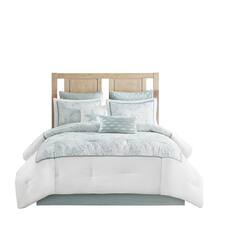 Front. Gracie Mills - Gracie Mills Celina Seaside Serenity Comforter Set - White.