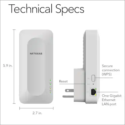 NETGEAR EAX15 AX1800 Wi Fi 6 Mesh Wall Plug Range Extender and Signal Booster White EAX15-100NAS - Best Buy NETGEAR EAX15 AX1800 Wi Fi 6 Mesh Wall Plug Range Extender and Signal Booster White EAX15-100NAS - Best Buy
