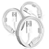 Front. Entronix - Entronix 3-Pack USB-A to Type-C Charger Cable - 10FT Long, Fast Charging & Data Transfer - white.