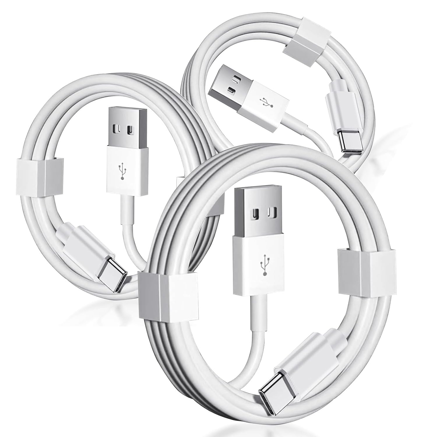 Front. Entronix - Enronix USB-A to Type-C Charger Cable 3-Pack - High-Speed 3FT USB-C Cables for Android Devices - Black.