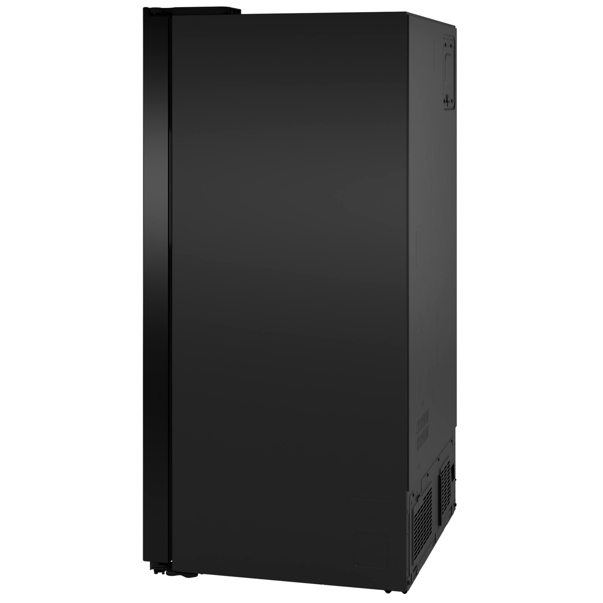 Alt View 33. GE - 36 in. Wide ENERGY STAR 27.9 Cu. Ft. Side-By-Side Refrigerator with Extra Tall Dispenser and In-Door Icemaker - Black.