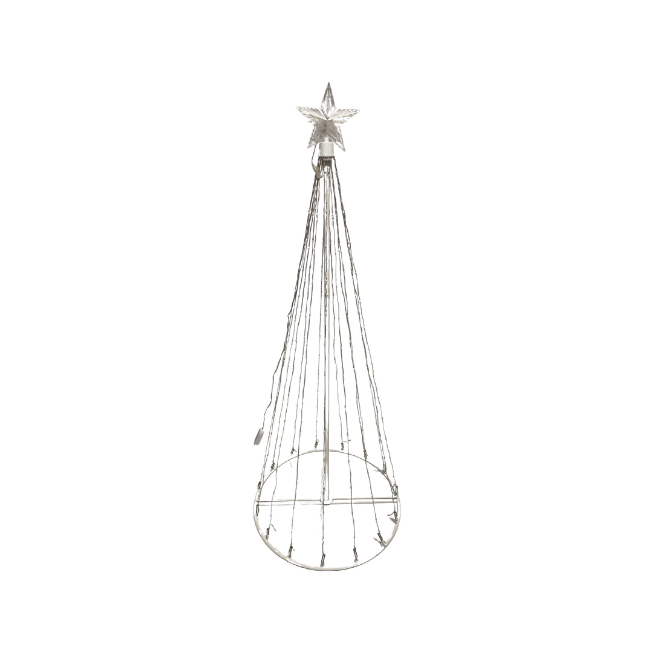 Front Zoom. Charm Holiday - Outdoor Lit LED Outdoor Cone Christmas Tree - Multi.