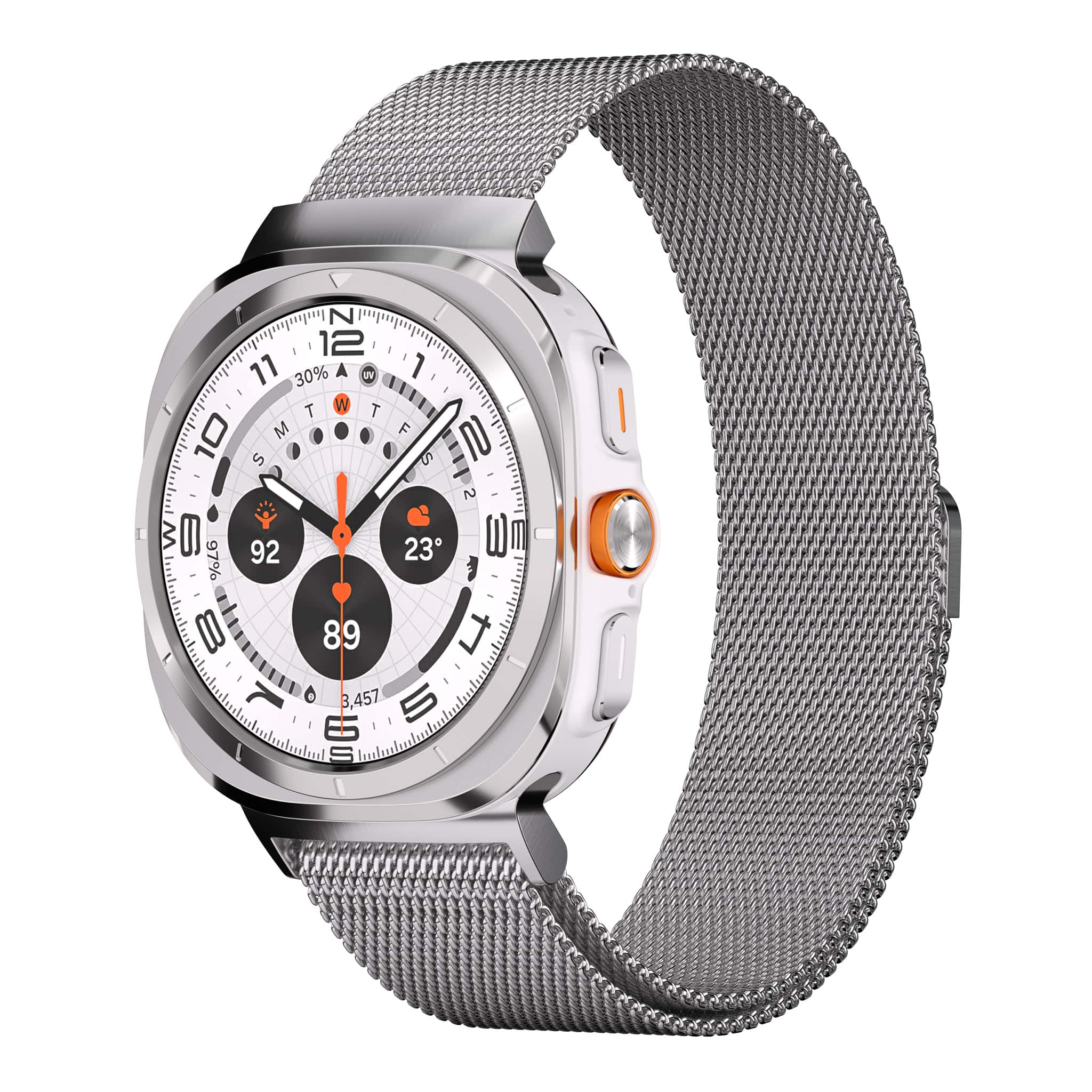 Ultra Supply Co - Milanese Band for Samsung Galaxy Watch Ultra 47mm - Silver