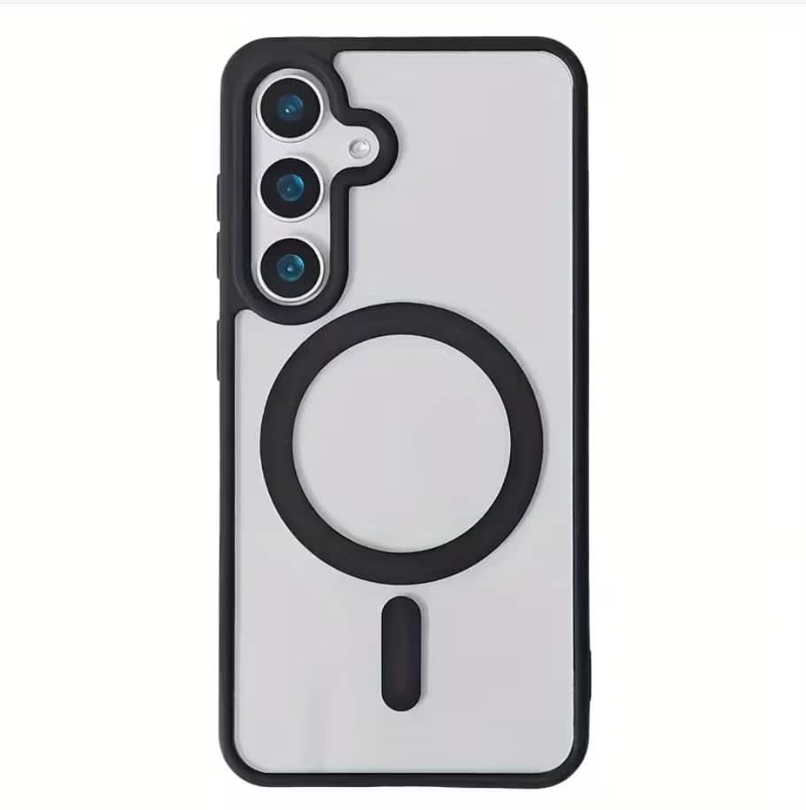 Gravity Ridge - Magnetic Case for iPhone 17 Pro Max Clear Phone Case Magsafe Slim & Tough, Pocket-friensly Transparent Cover - Black