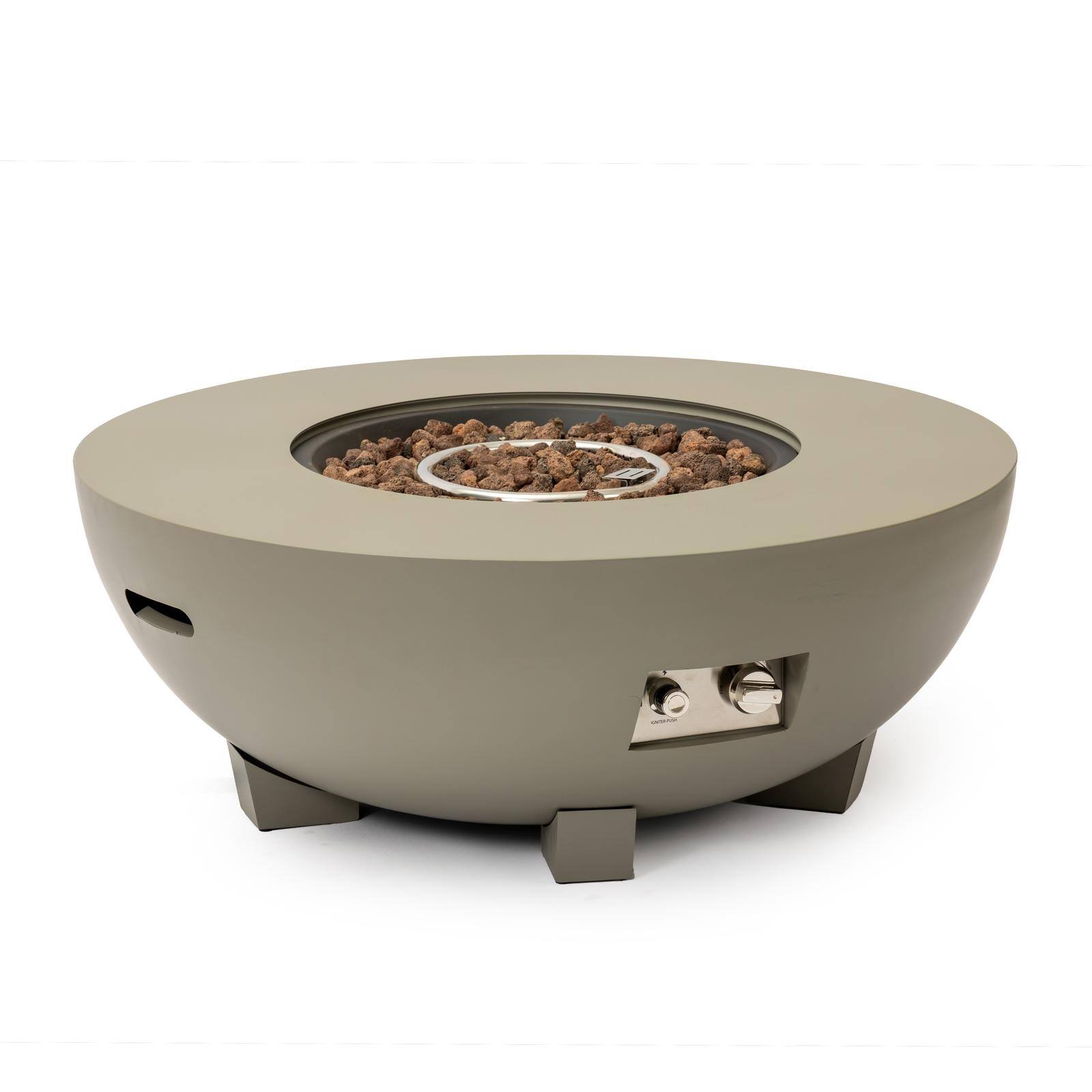 Alt View 7. Spaco - 36" Round Propane Fire Pit Table, Safe Push-Button Ignition with Multi-Purpose Metal Cover - Grey.