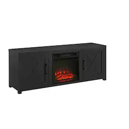 Crosley Furniture - Gordon Low Profile Fireplace Tv Stand For 65+ Inch Tv - Black