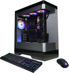 CyberPowerPC - Gaming Desktop - AMD Ryzen 9 9900X - NVIDIA GeForce RTX 5070 12GB - 32GB DDR5 - 2TB PCIe 4.0 SSD - Black
