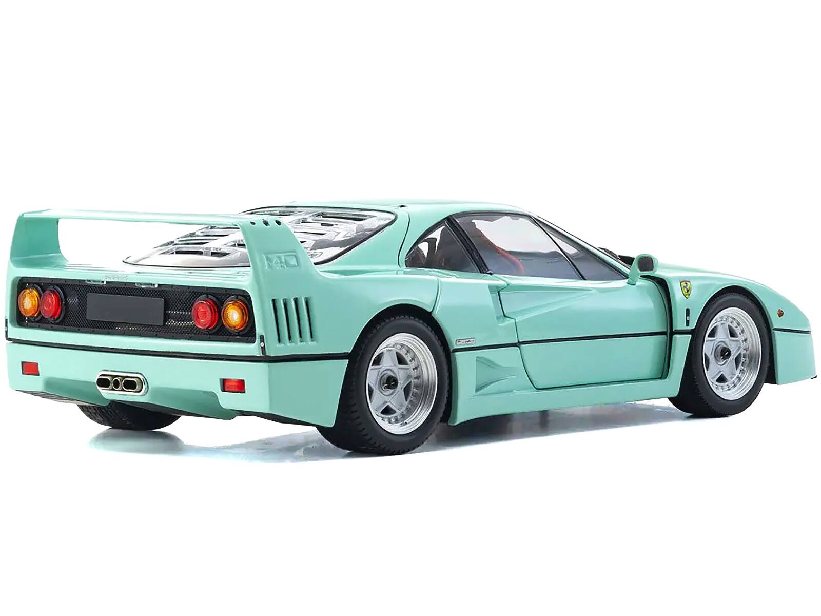 Back. Kyosho - Ferrari F40 Mint Green 1/18 Diecast Model Car by Kyosho - Mint Green.