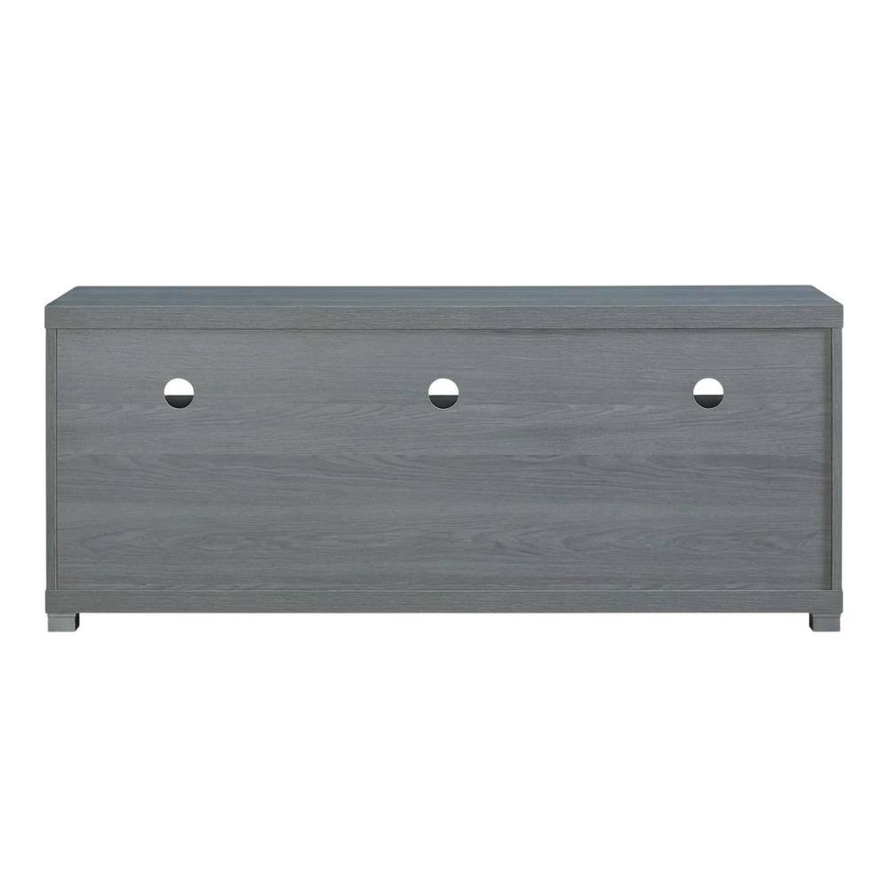 Left. FurniFact - Grey TV Stand for up to 60-inch Screens with Sturdy Construction - Gray.