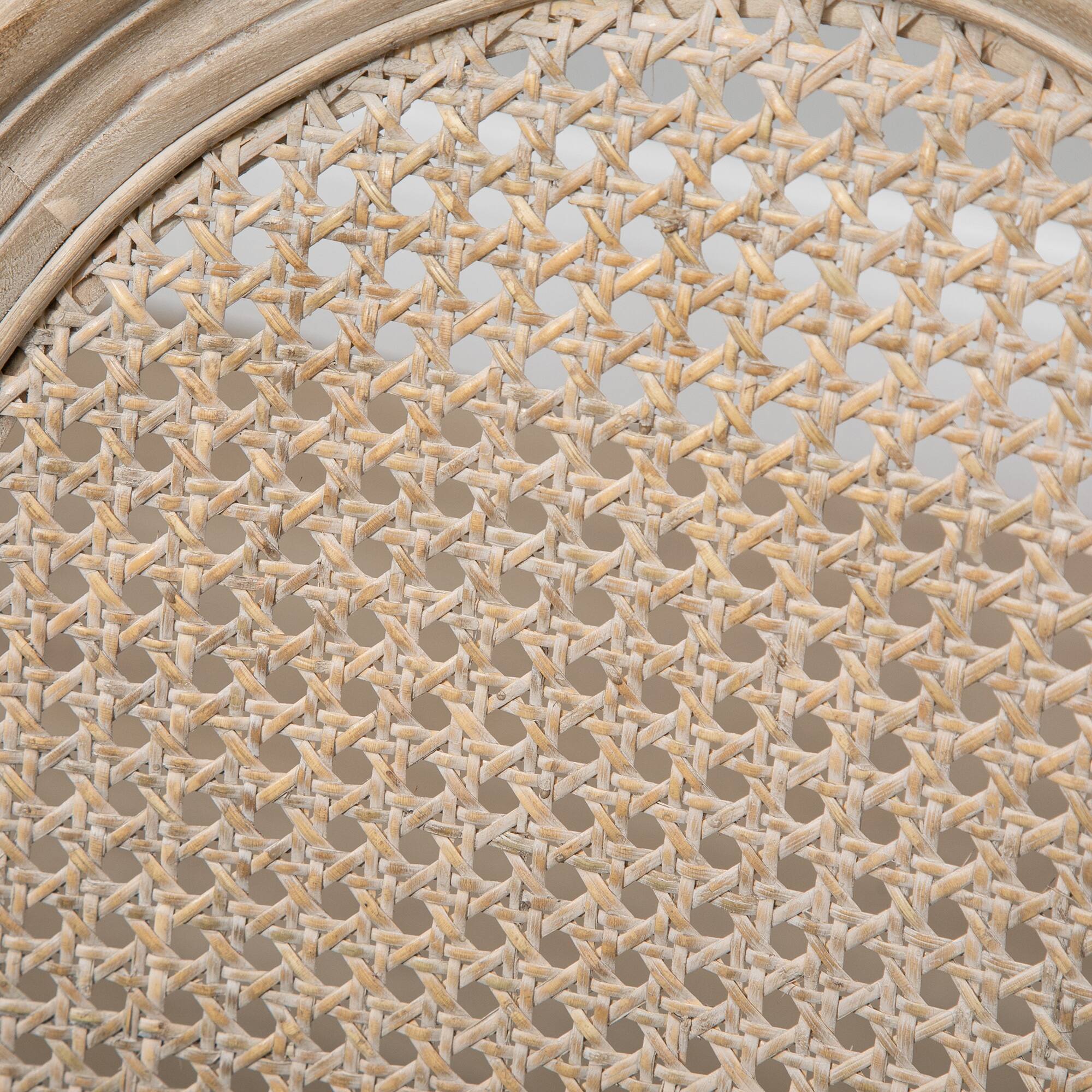 Alt View 7. Homcom - French-Style Upholstered Dining Chair Set, Armless Accent Side Chairs with Rattan Backrest and Upholstery - Grey.