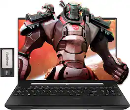 ASUS - TUF A16 FHD Gaming Laptop,Ryzen 7-7735HS,Radeon RX 7700S,32GB RAM,2TB SSD+256GB Docking Station,Win 11 - Off Black