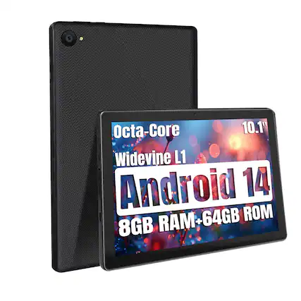 Octa-Core 10.1" Widevine L1 Android 14 8GB RAM+64GB ROM
