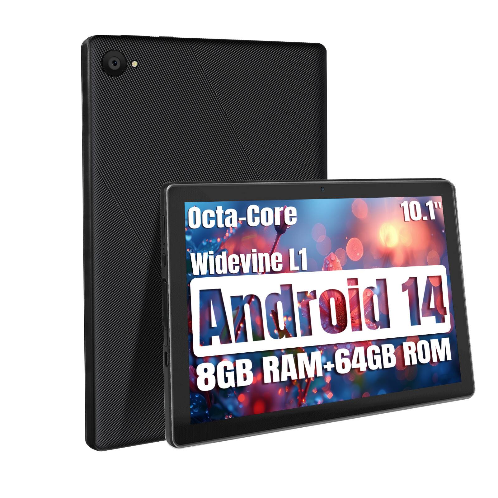 Octa-Core 10.1" Widevine L1 Android 14 8GB RAM+64GB ROM