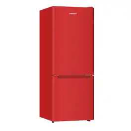 BANGSON - 7.1 Cu.Ft Fridge, Bottom Freezer, Large Capacity, Energy Saving, Adjustable Temp, Low Noise - Red