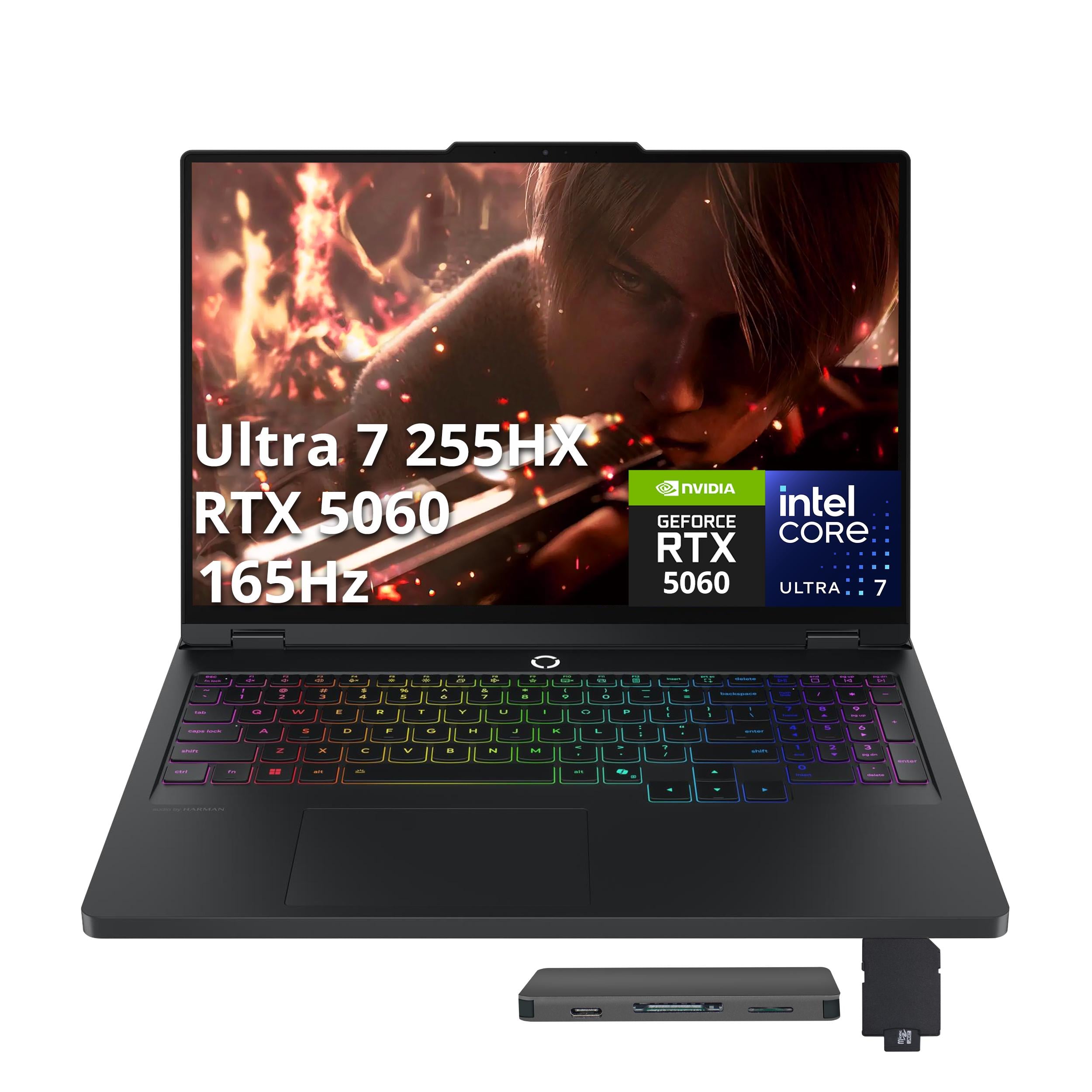 Lenovo - Legion Pro 5 16" Gaming Laptop,Intel Core Ultra 7 255HX,GeForce RTX 5060,32GB DDR5,2TB SSD+1TB Dock Station,Win 11 - Eclipse Black