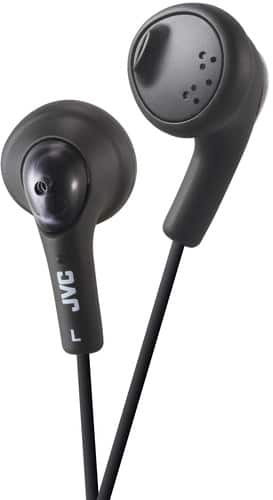 Front. PopMarket - JVC HA-F160-B-K Gumy Earbud Headphones (Olive Black)   - HEADPHONES - Multicolor.