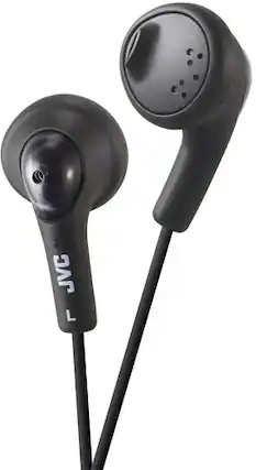 Front. PopMarket - JVC HA-F160-B-K Gumy Earbud Headphones (Olive Black) - HEADPHONES - Multicolor.