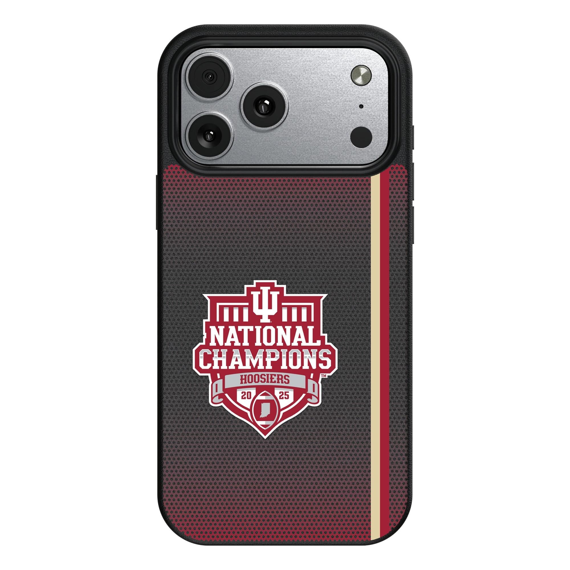Keyscaper - NCAA - Indiana Hoosiers College Football Playoff 2025 National Champions iPhone Magnetic Bump Case - 15 - Black