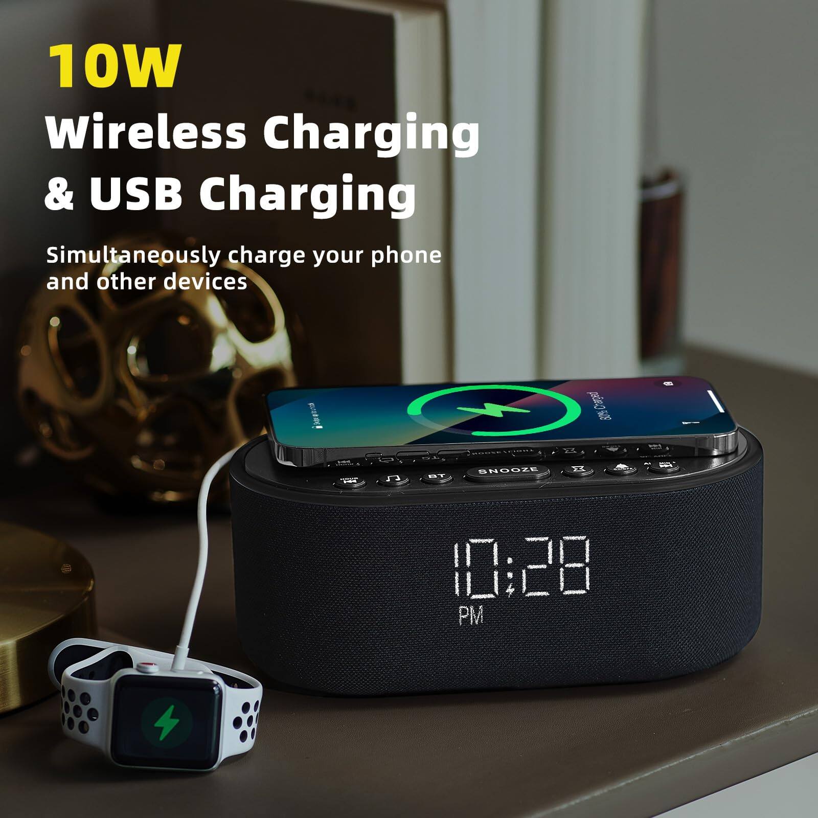10W Wireless Charging & USB Charging  
Simultaneously charge your phone and other devices  

10:28 PM