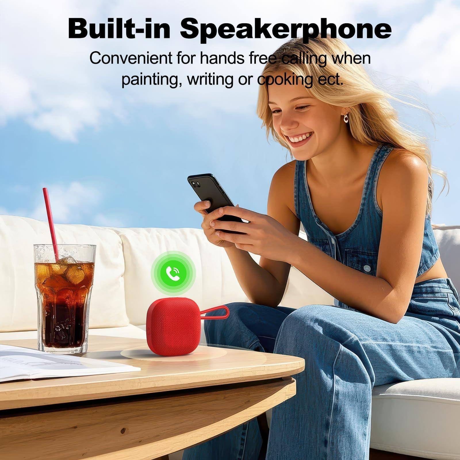 Built-in Speakerphone  
Convenient for hands-free calling when painting, writing, or cooking, etc.
