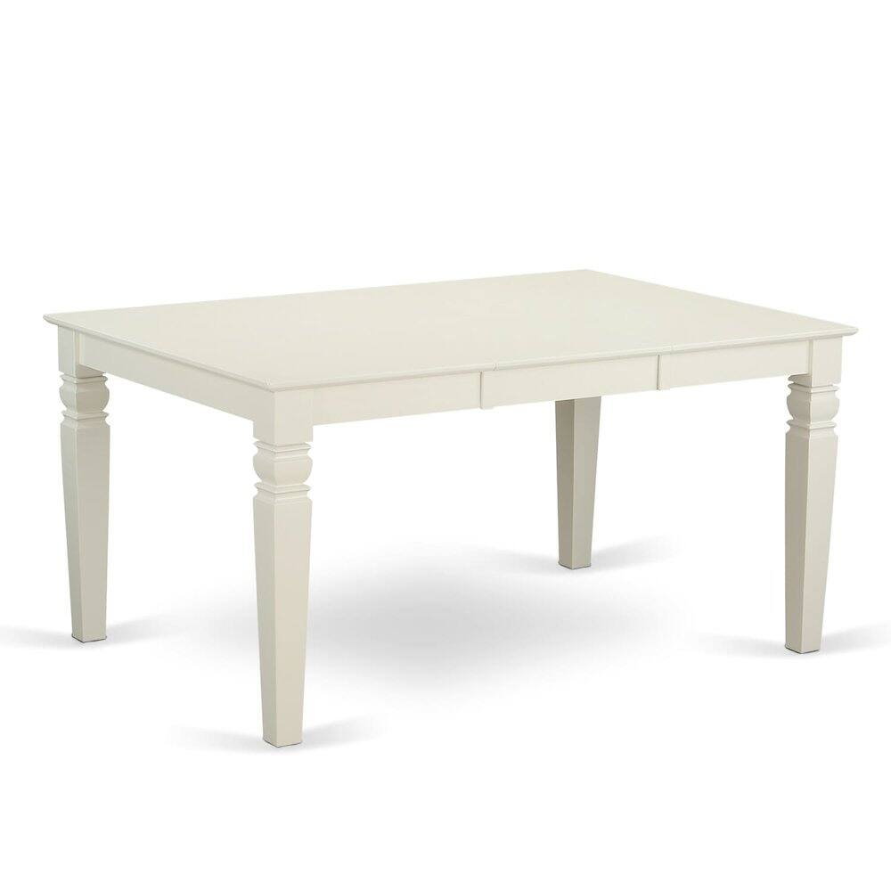 Angle. East West Furniture - 5 Piece Dining Table Set consists A Kitchen Table - Linen White.