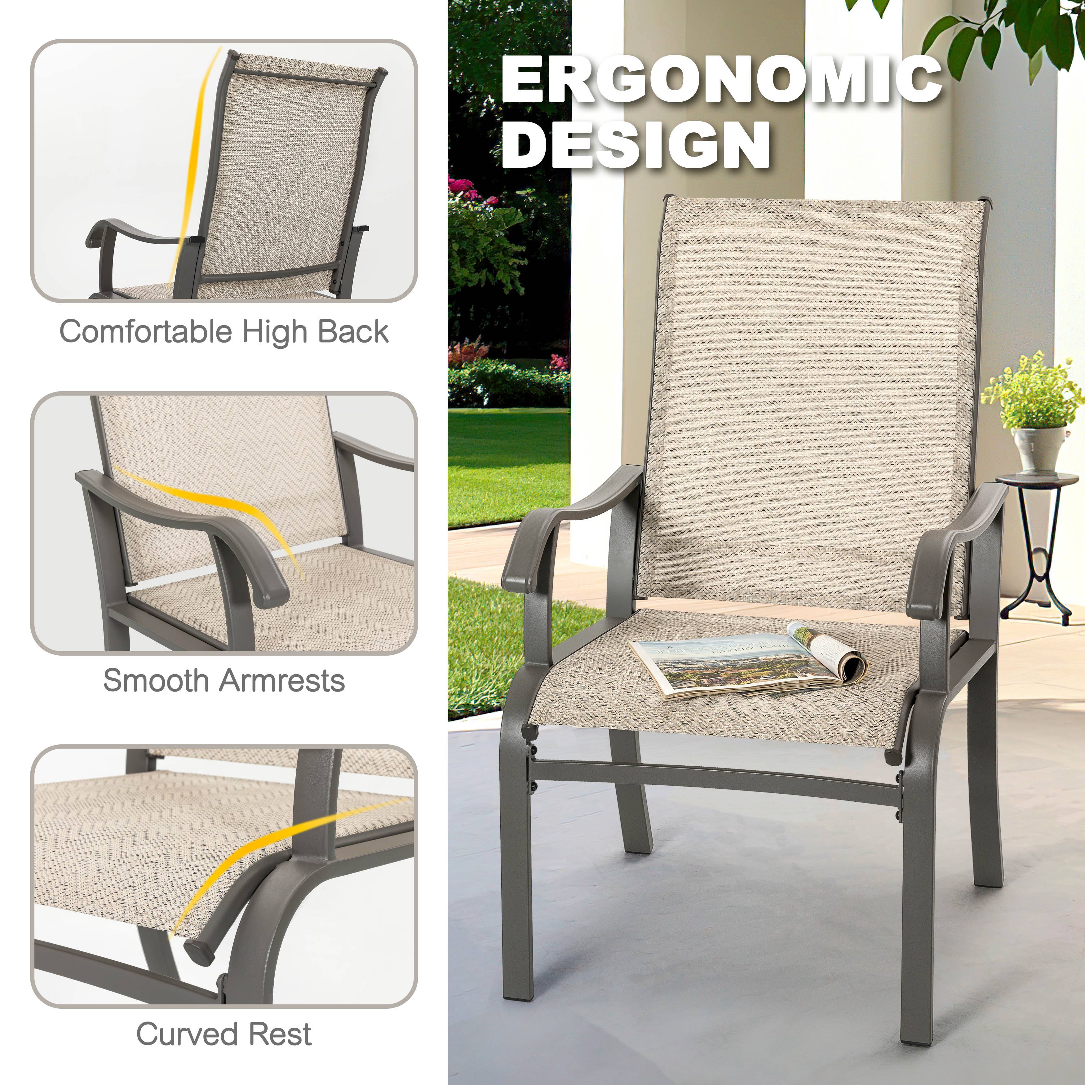 ERGONOMIC DESIGN

- Comfortable High Back
- Smooth Armrests
- Curved Rest