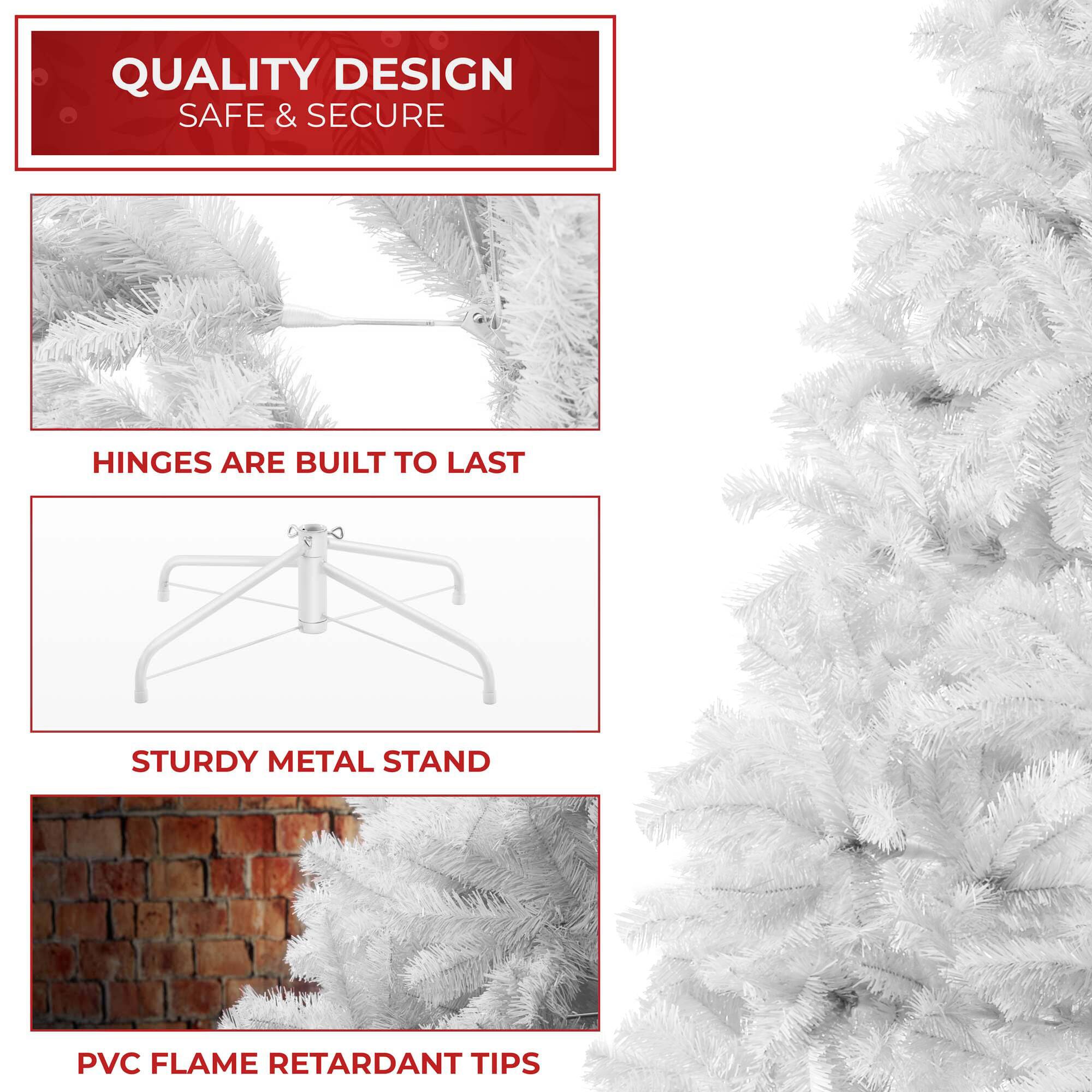 QUALITY DESIGN  
SAFE & SECURE  

HINGES ARE BUILT TO LAST  

STURDY METAL STAND  

PVC FLAME RETARDANT TIPS