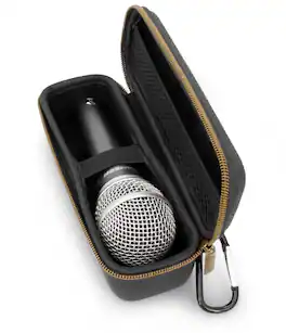 CASEMATIX - Microphone Case Fits Wired Microphone Models up to 6.75” Maximum, Ultra Compact Mic Case