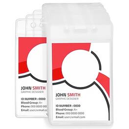 Staples - ID Badge Holders, Vinyl, 50/Pack - Clear