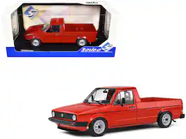 1983 Volkswagen Caddy MK 1 Pickup Truck Mars 1/18 Diecast Model Car by Solido - Red