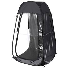 HTUTWOO - Portable Pop Up Sports Tent - Ideal Shelter for Outdoor Events, Fishing and Camping, Protection from Cold Wind and Rain - Black