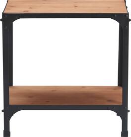 Serta - Overland Side Table - Wood and Black Metal