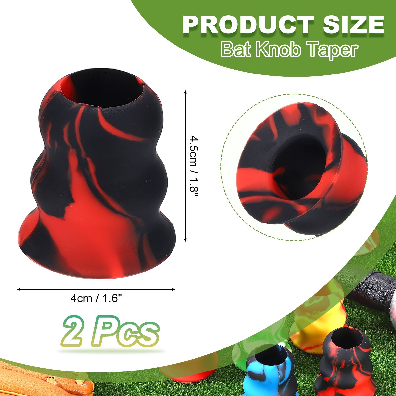 Unique Bargains Bat Taper, Knob Taper Silicone Non slip Ergonomic Grip ...