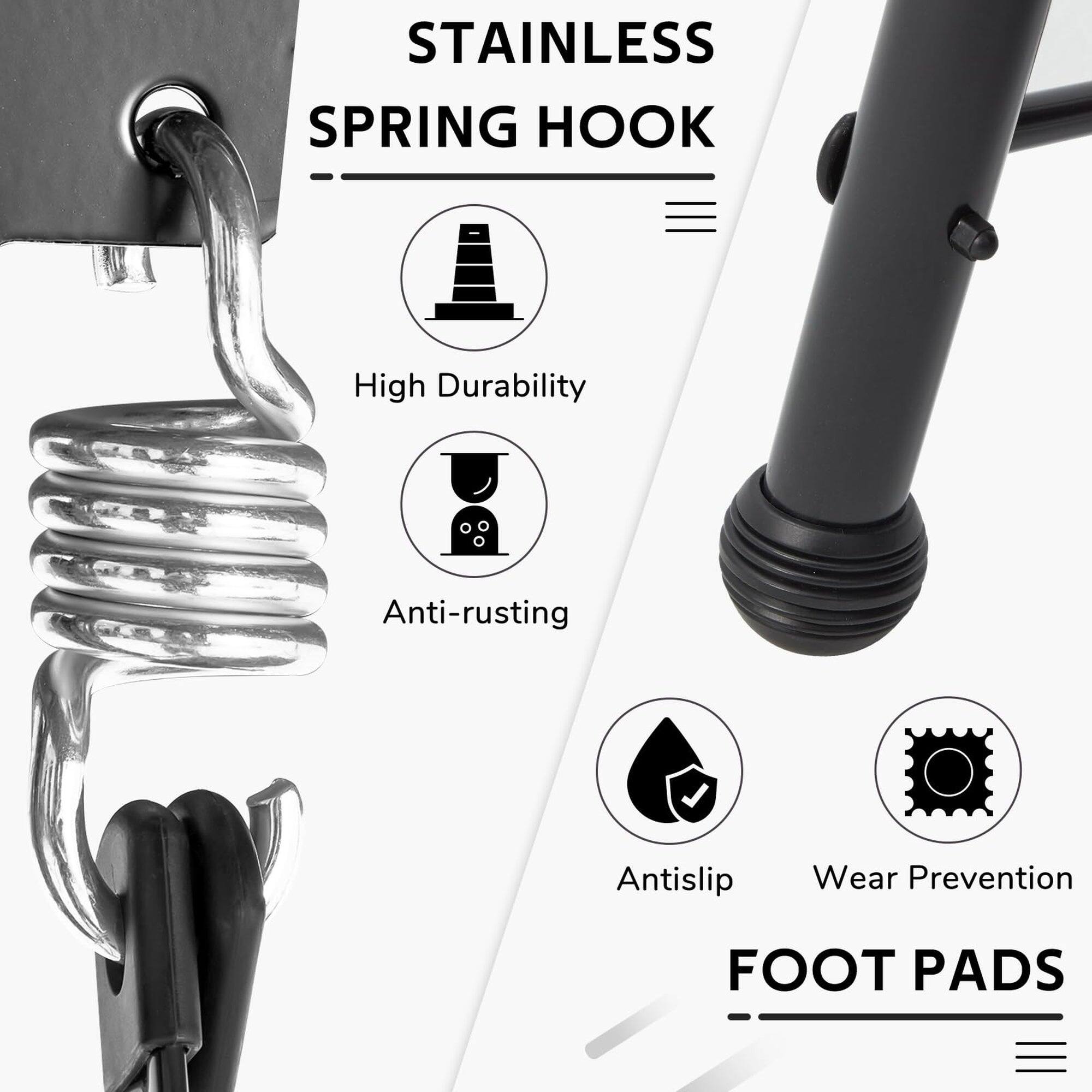 STAINLESS SPRING HOOK

- High Durability
- Anti-rusting
- Antislip
- Wear Prevention

FOOT PADS