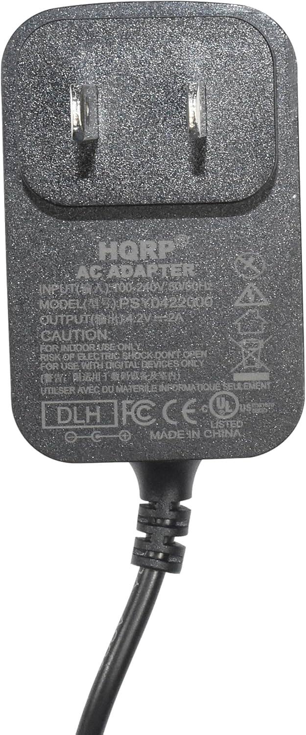 HORP AC ADAPTER  
INPUT: 100-240V 80/60Hz  
MODEL: PS 0422000  
OUTPUT: 12V 2A  

CAUTION: FOR INDOOR USE ONLY. RISK OF ELECTRIC SHOCK. DON'T OPEN. FOR USE WITH DIGITAL DEVICES ONLY.  

UTILISER AVEC DU MATERIEL INFORMATIQUE SEULEMENT  

DLH  
FC  
CE  
UL  
LISTED  
MADE IN CHINA