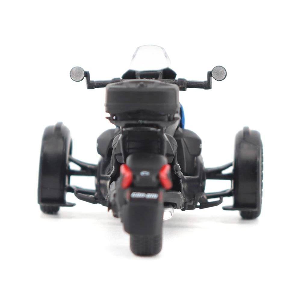 Alt View 1. BRP Models - Can-Am Ryker Rally 3-Wheel Motorcycle Galactic Blue and Black 1/32 Diecast Model by BRP Models - Blue and Black.