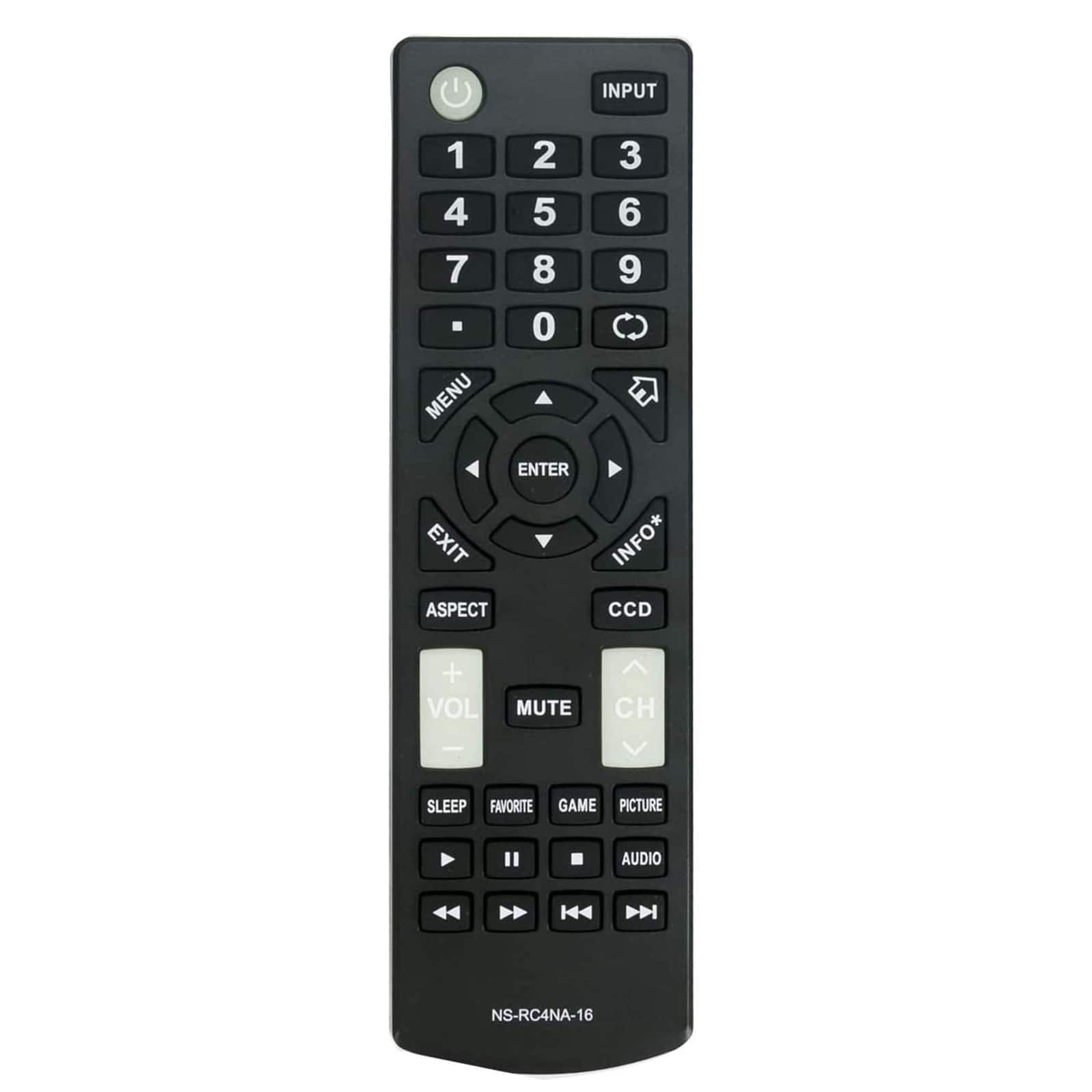 ALLIMITY - Replacement Remote Control NS-RC4NA-16, Fit for INSIGNIA Television NS-19D220MX16 NS19D220MX16 NS-19D220NA16 NS19D220NA1 - Black