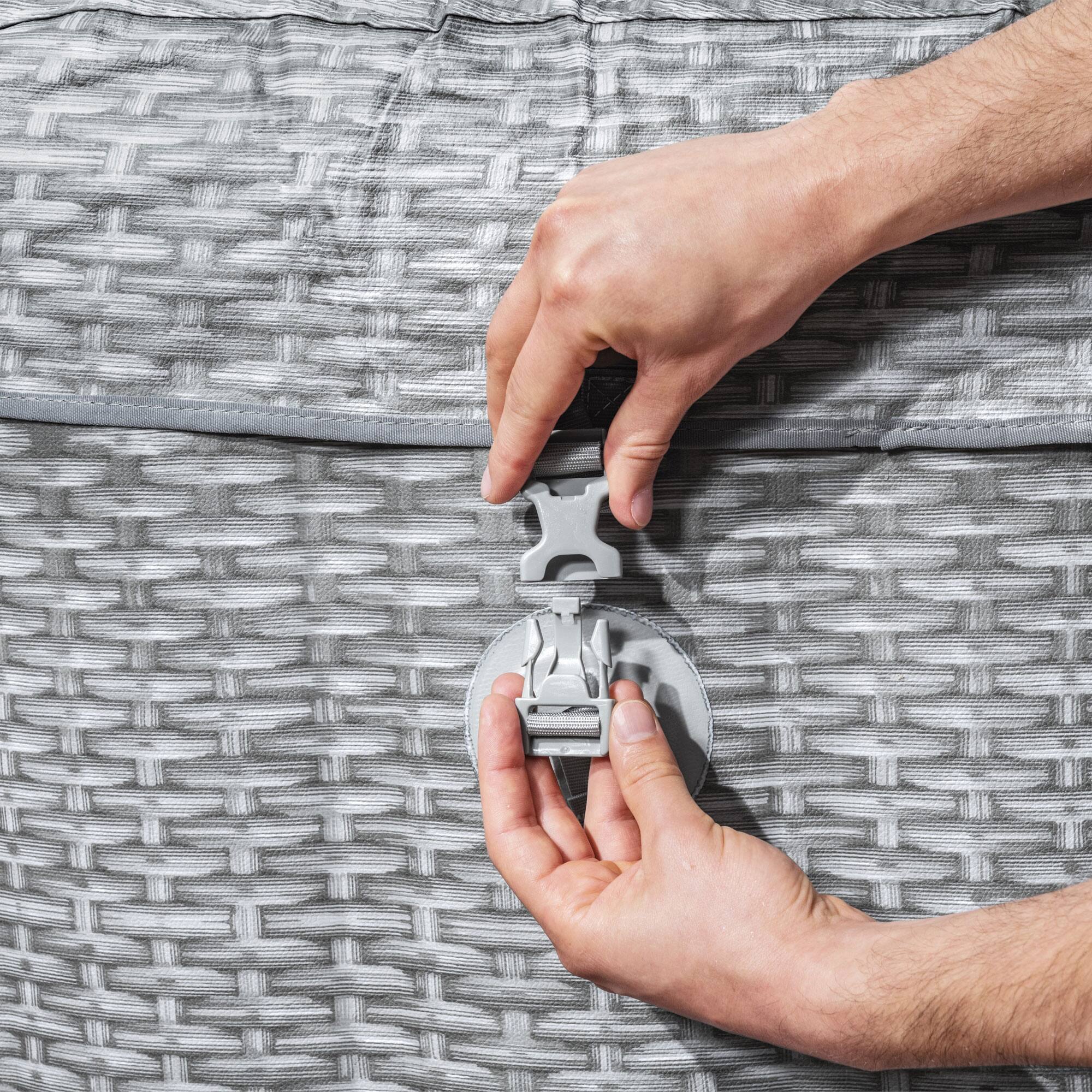 Alt View 8. Coleman - Coleman SaluSpa Sicily AirJet Inflatable Hot Tub with 180 Soothing Jets, Gray - Gray.