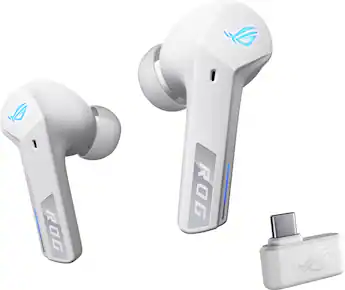 ASUS ROG Cetra True Wireless SpeedNova In Ear Gaming Earbuds White ASUS ROG Cetra True Wireless SpeedNova In Ear Gaming Earbuds White